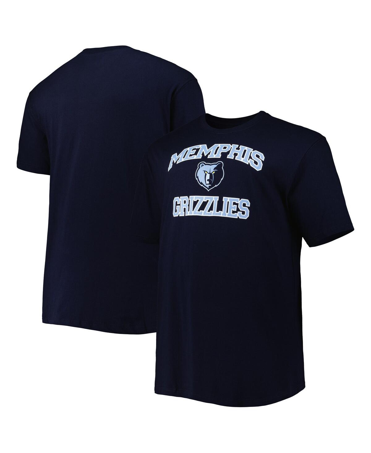 Men's Navy Memphis Grizzlies Big and Tall Heart and Soul T-shirt - Navy