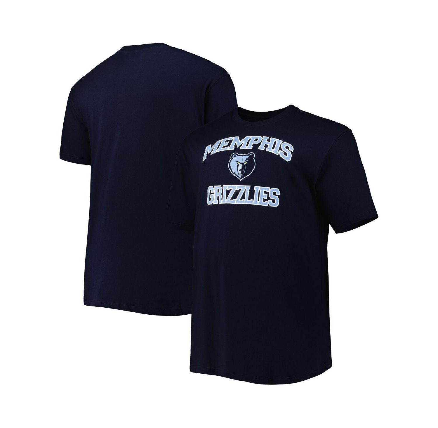 Men's Navy Memphis Grizzlies Big and Tall Heart and Soul T-shirt