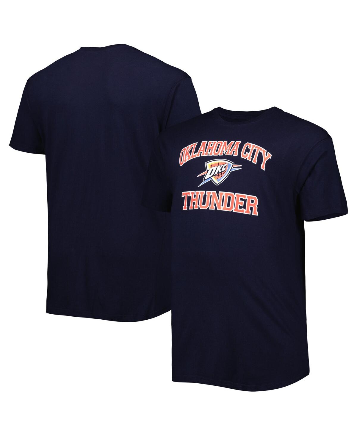 Shop Profile Men's Navy Oklahoma City Thunder Big And Tall Heart And Soul T-shirt