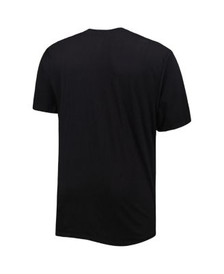 Men's Black Golden State Warriors Big and Tall Heart and Soul T-shirt