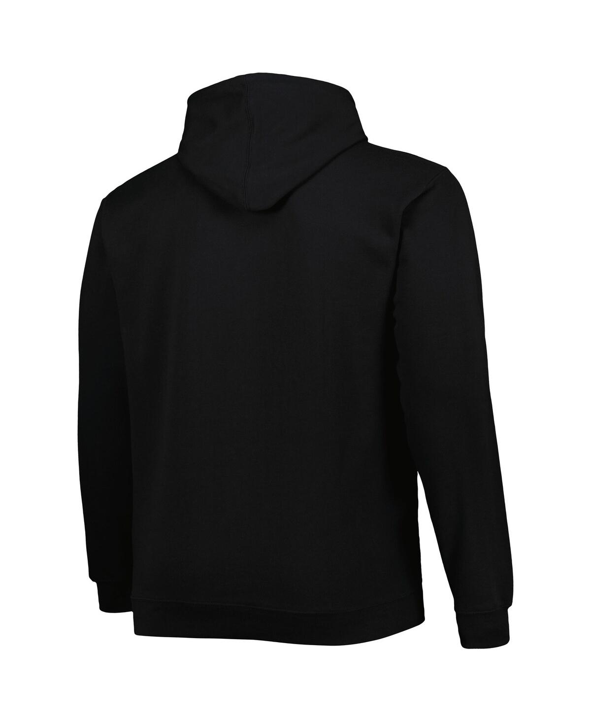 Profile Men's Black Detroit Pistons Big And Tall Heart And Soul Pullover Hoodie In Black