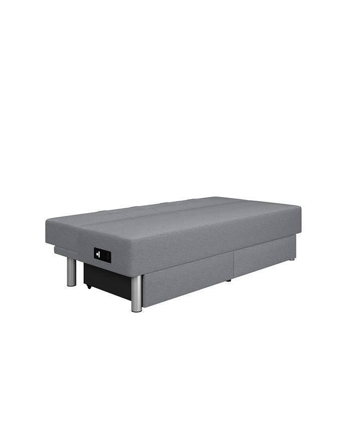 Lifestyle Solutions Serta Belize Convertible Futon with Power and USB