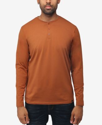 X RAY Men's Long Sleeve Henley T-Shirt