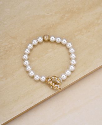 Pearl Beaded Toggle Bracelet