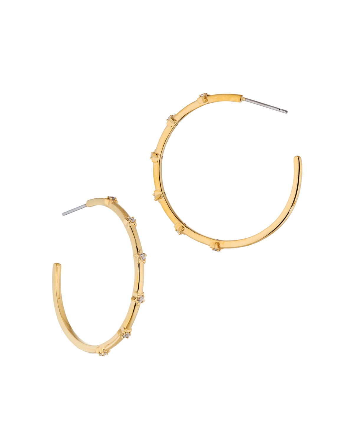 Star Medium Hoop Earring in 18K Gold Plated Brass - K Gold Plated