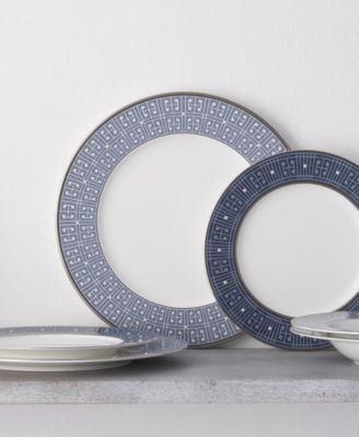 Infinity Blue 4 Piece Dinner Plate Set, Service for 4