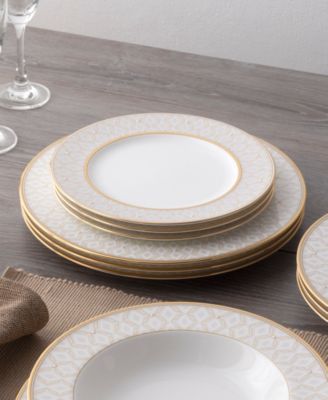 Noble Pearl Set of 4 Dinner Plates, 11"