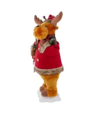 Lighted and Animated Musical Moose Christmas Figure, 24"