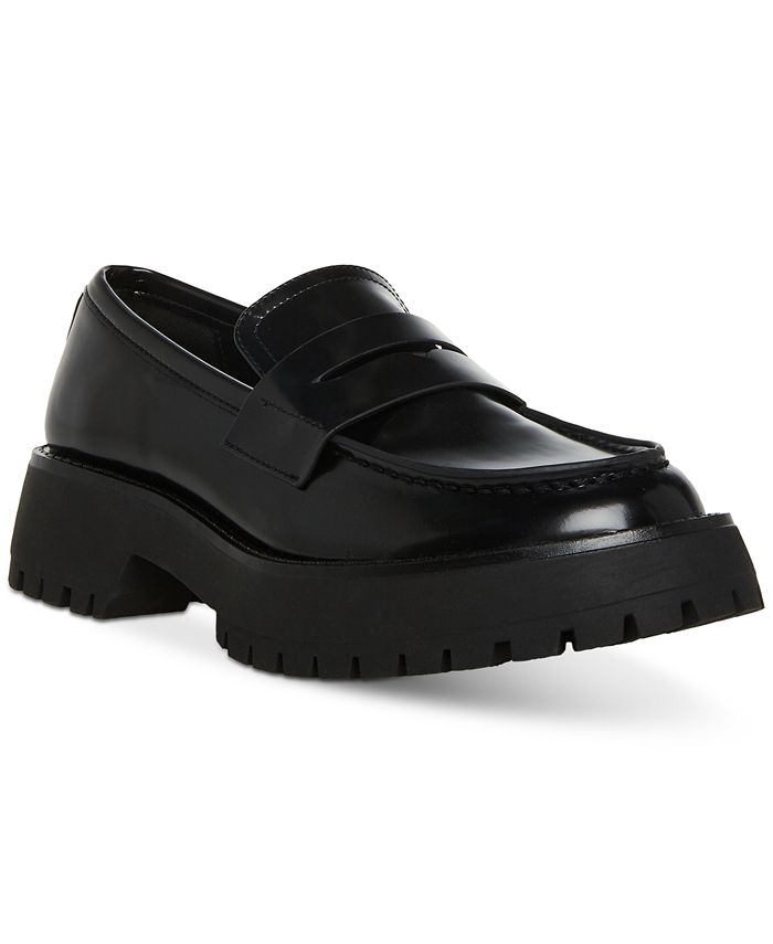 Madden Girl Heather Platform Lug-Sole Loafer Flats - Macy's