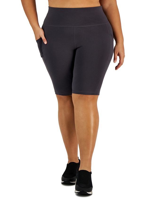 ID Ideology Ideology Plus Size Bike Shorts, Created for Macy's