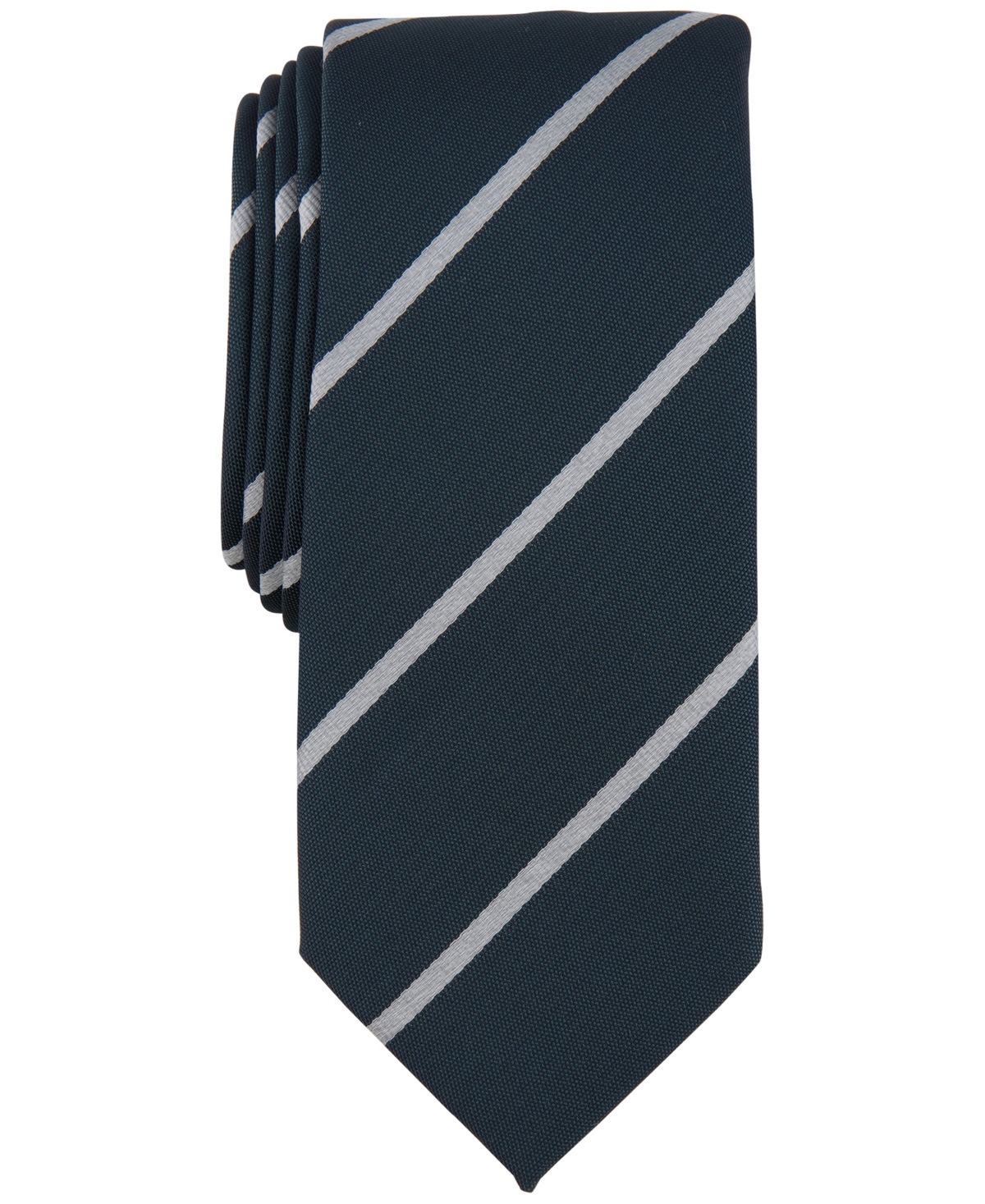 Alfani Men's Tracey Stripe Tie, Created For Macy's In Navy