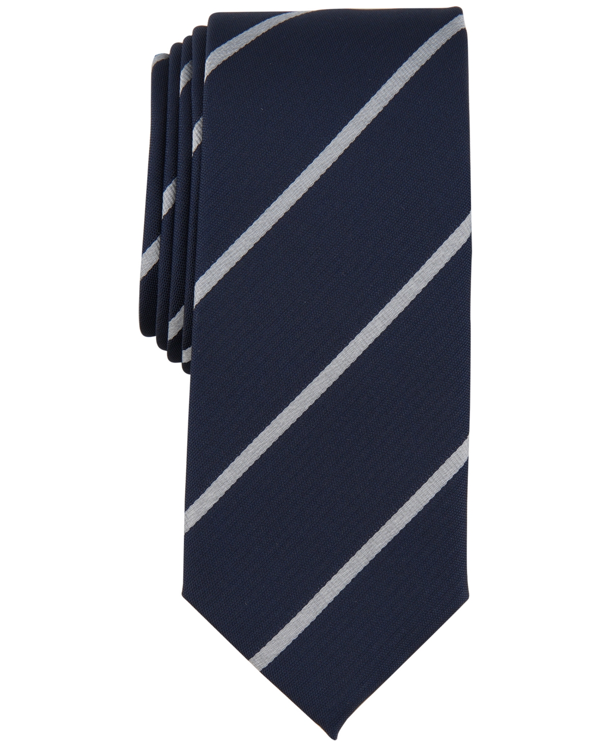 Shop Alfani Men's Tracey Stripe Tie, Created For Macy's In Navy