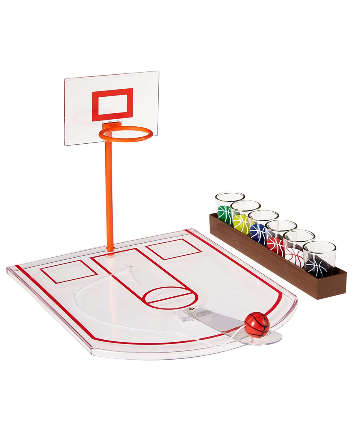 American Atelier Shot Glass Basketball Bar Game Set, 8 Piece In Multi