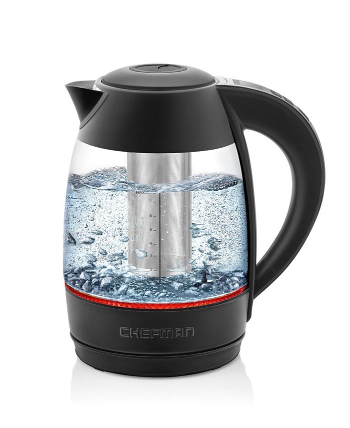 Glass electric kettle with water level gauge 1.7 liters