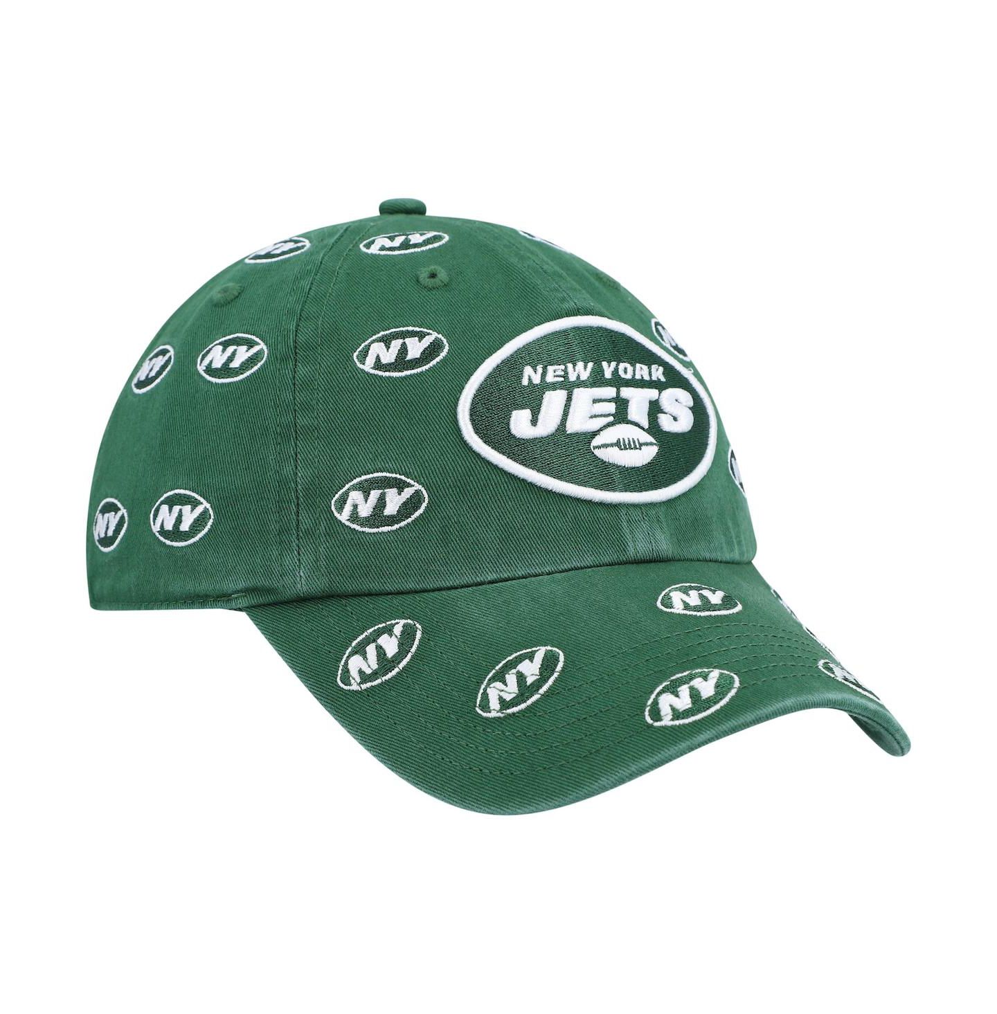 Женская кепка '47 Brand Green New York Jets Confetti Clean Up Adjustable Hat — фото 4