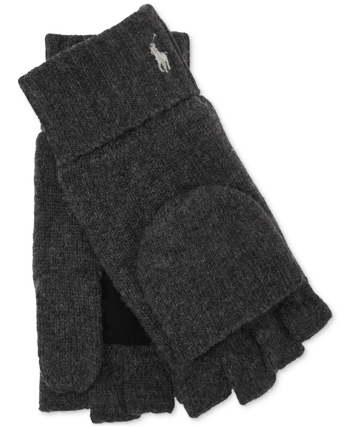 Polo Ralph Lauren Men's Merino Convertible Gloves In Charcoal Heather