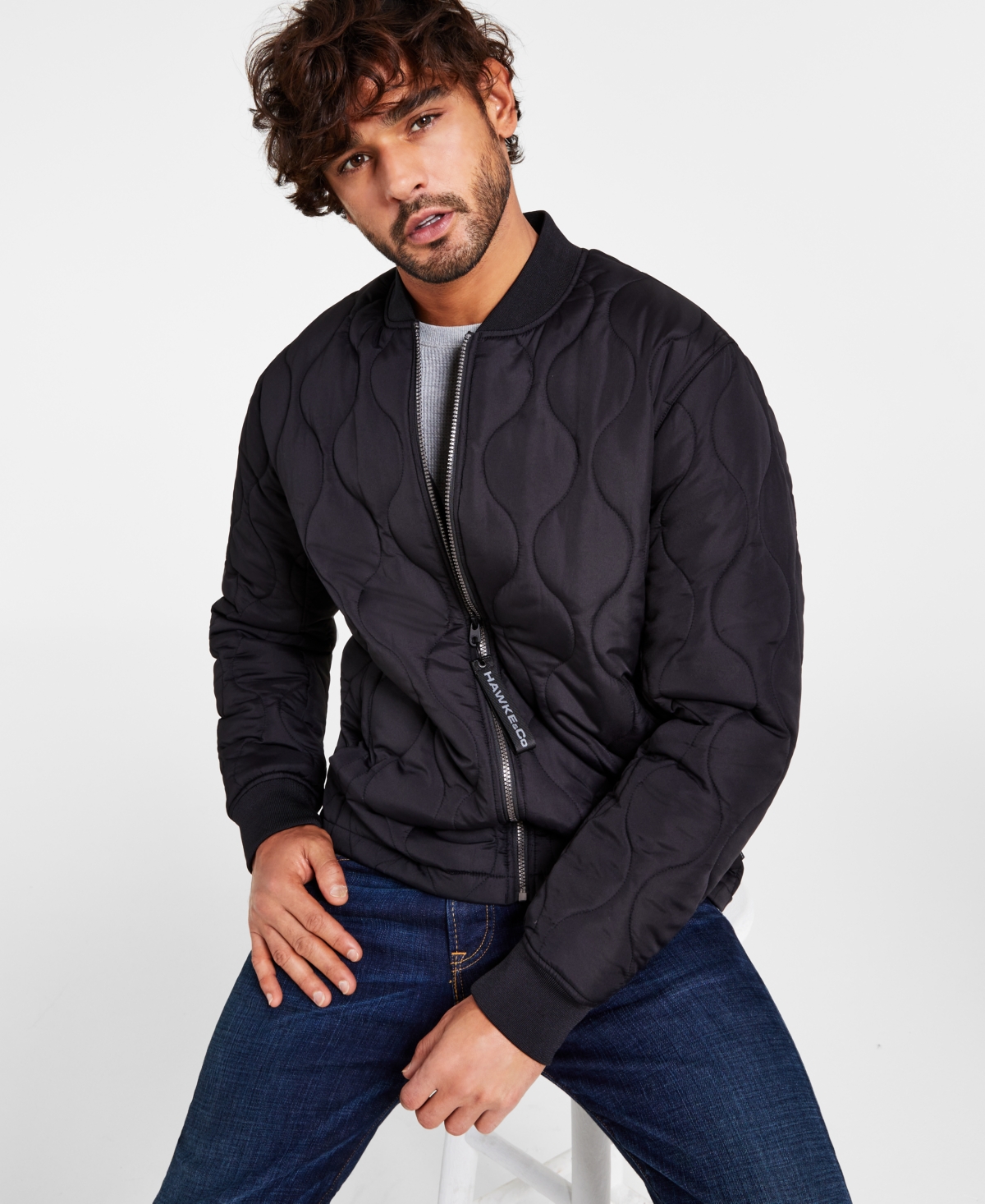 HAWKE & CO. MEN'S ONION QUILTED JACKET 