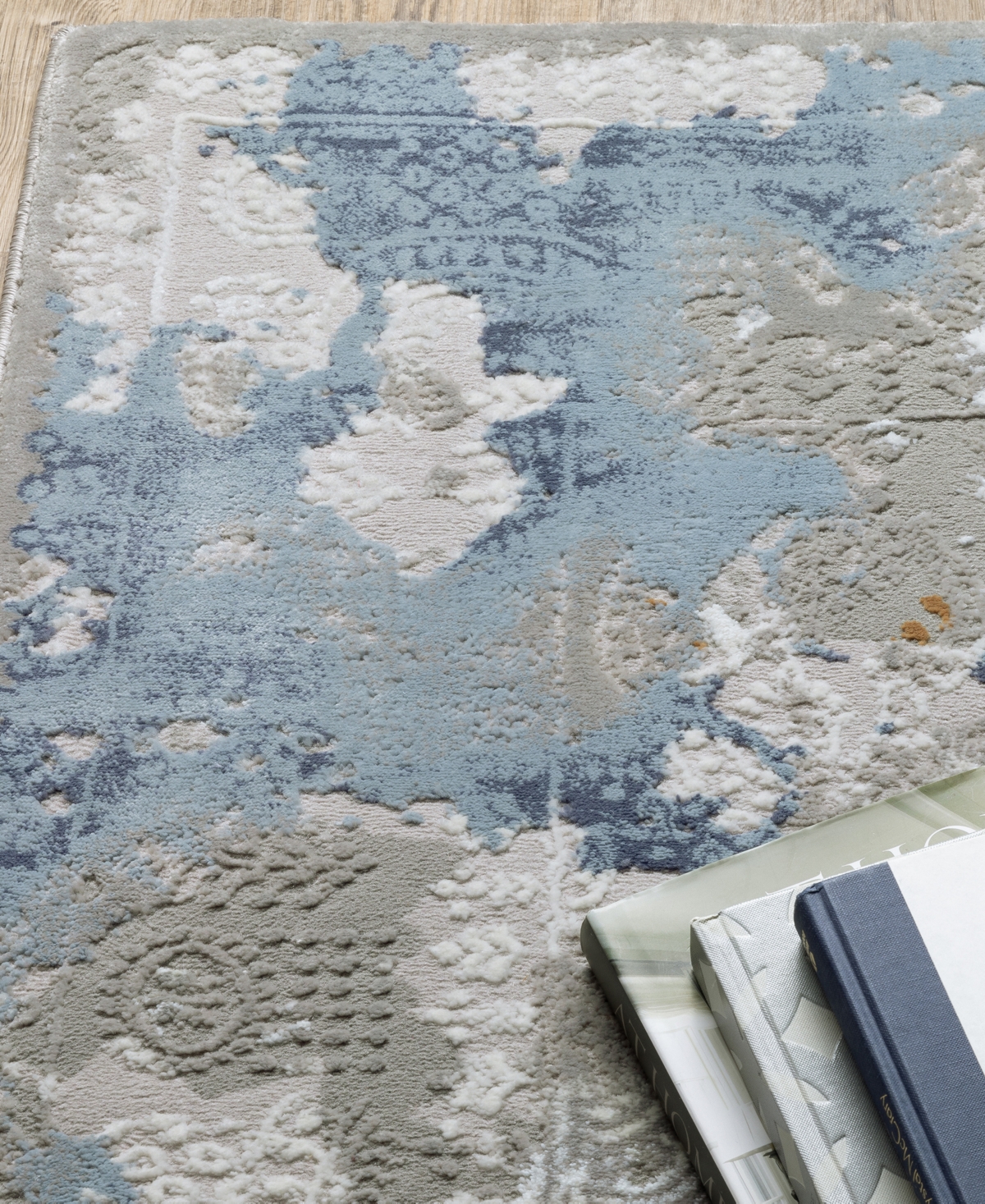 Shop Jhb Design Elevation Elv13q 3'3" X 5' Area Rug In Beige,blue