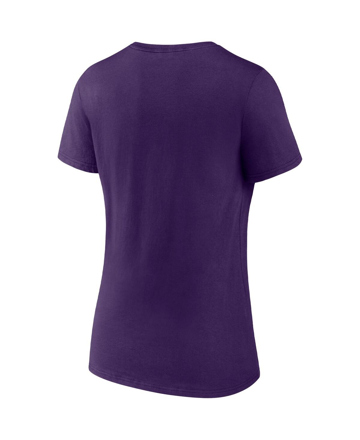 Fanatics Women's  Purple Phoenix Suns Hometown Collection On Fire V-neck T-shirt In Purple
