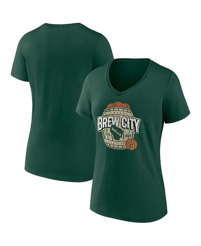 Fanatics Women's Hunter Green Milwaukee Bucks Hometown Collection Brew