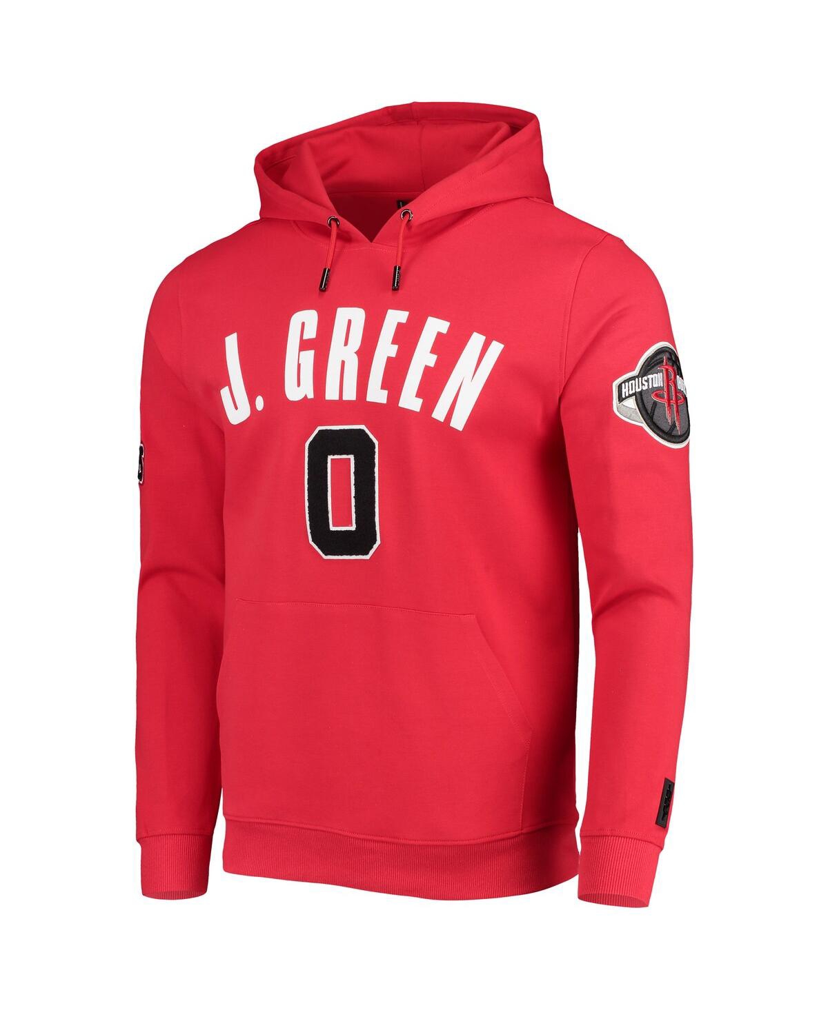 Shop Pro Standard Men's  Jalen Green Red Houston Rockets Team Player Pullover Hoodie