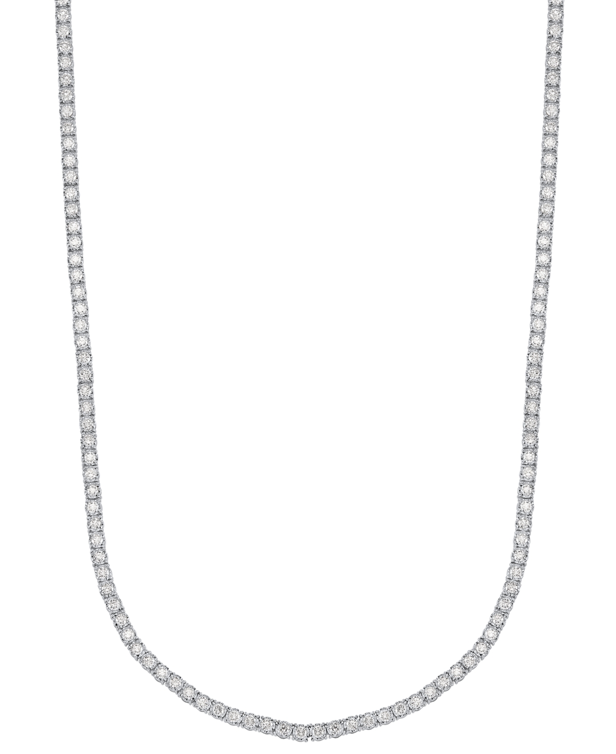 Men's Lab Grown Diamond 22" Tennis Necklace (10 ct. t.w.) in 10k White Gold - White Gold
