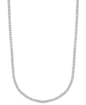 Men Lab Grown Diamond Necklaces Pearl Diamond Gold Layered