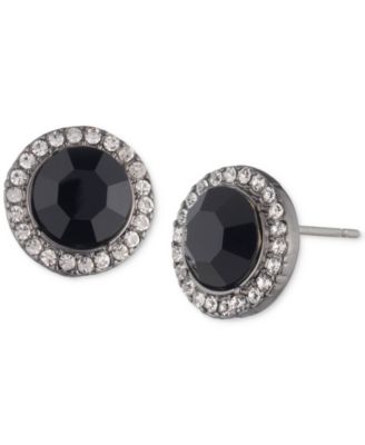 Givenchy - Light Hematite-Tone Jet Stone Stud Earrings