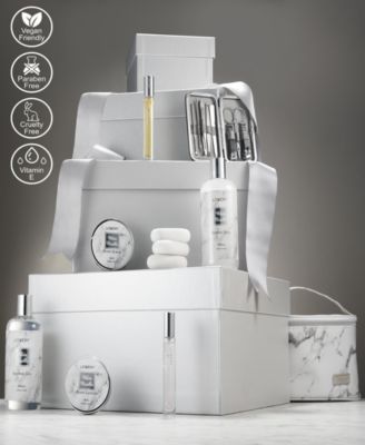 19-Pc. White Marble Luxe Home Spa Gift Set