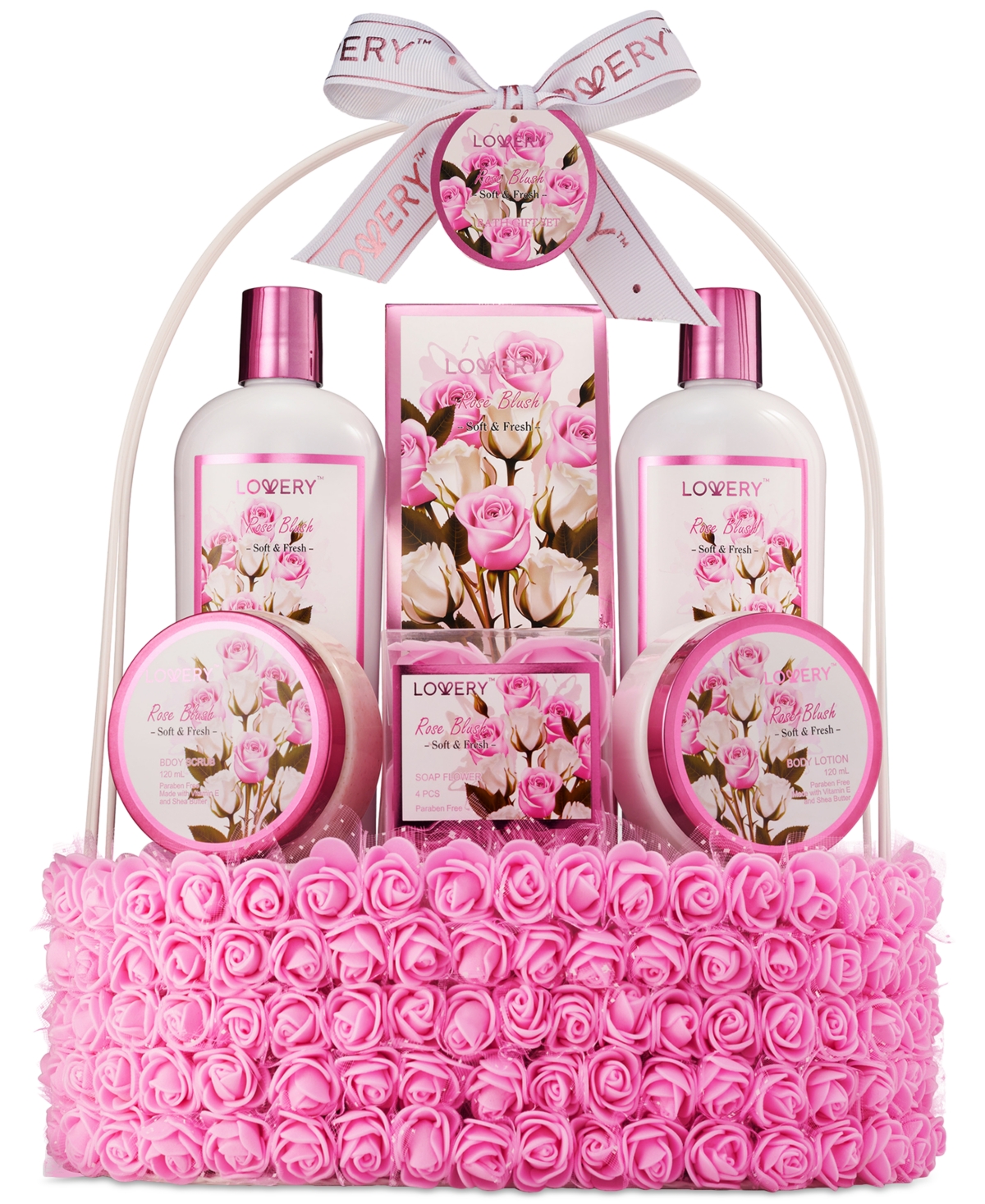Lovery 10-pc. Rose Blush Relaxing Home Spa Gift Set