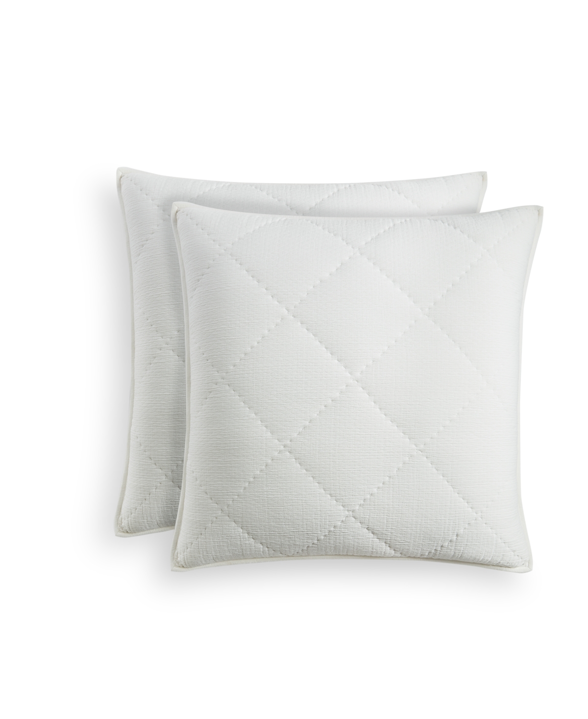 Hotel Collection Dobby Diamond 2-pc. Sham Set, European, Exclusively At Macy's In White