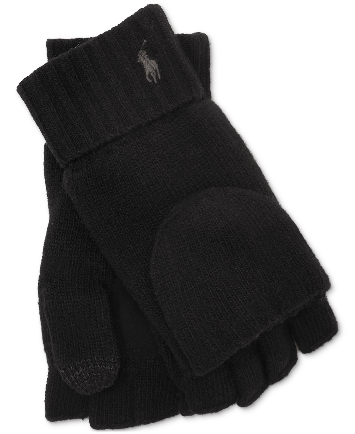 Polo Ralph Lauren Men's Merino Convertible Gloves In Black
