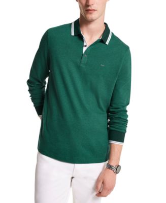 Michael Kors Men's Long-Sleeve Greenwich Polo Shirt - Macy's