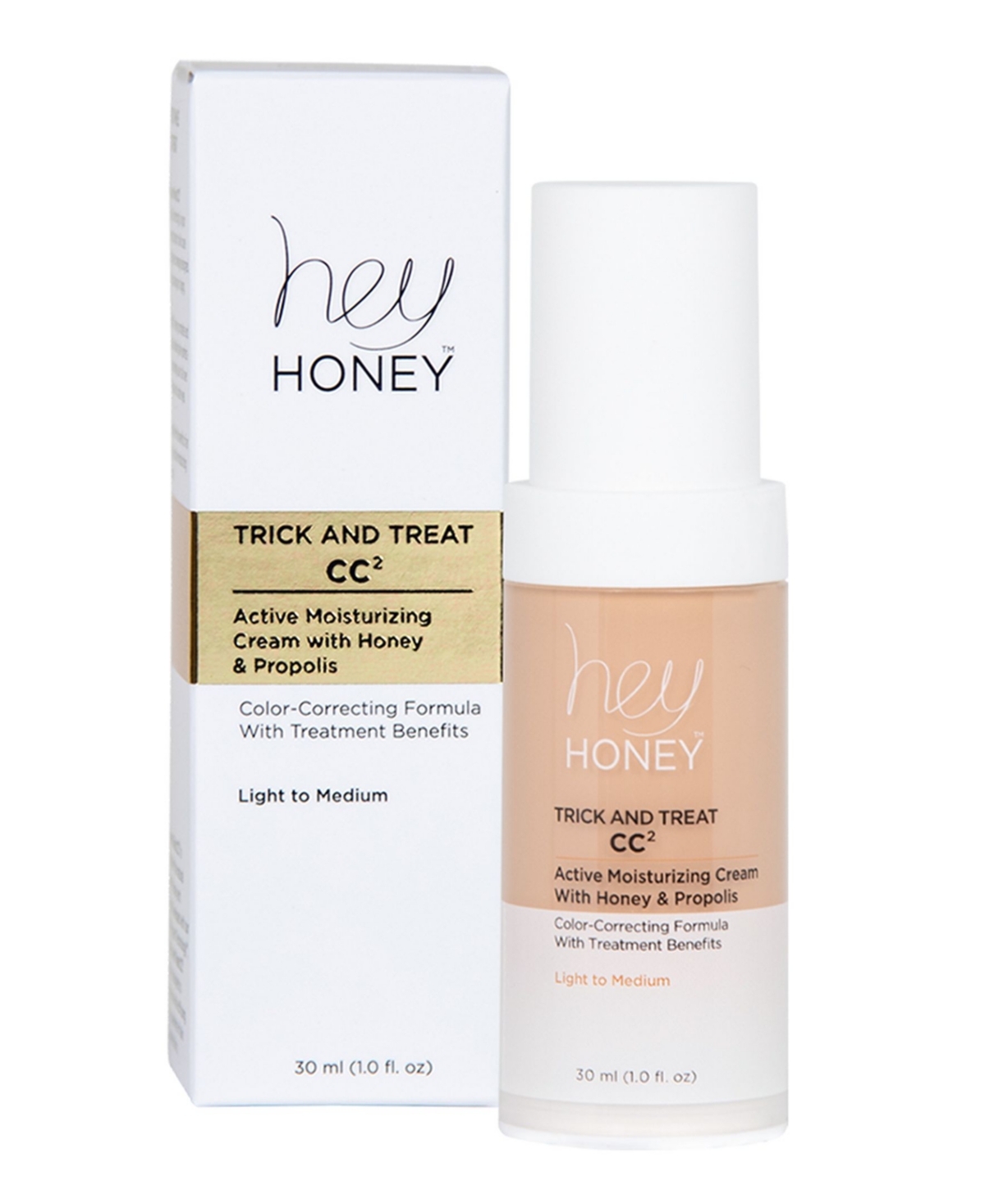 Hey Honey Trick and Treat CC2 Cream Active Moisturizing Color Correcting Cream with Honey and Propolis, 30 ml