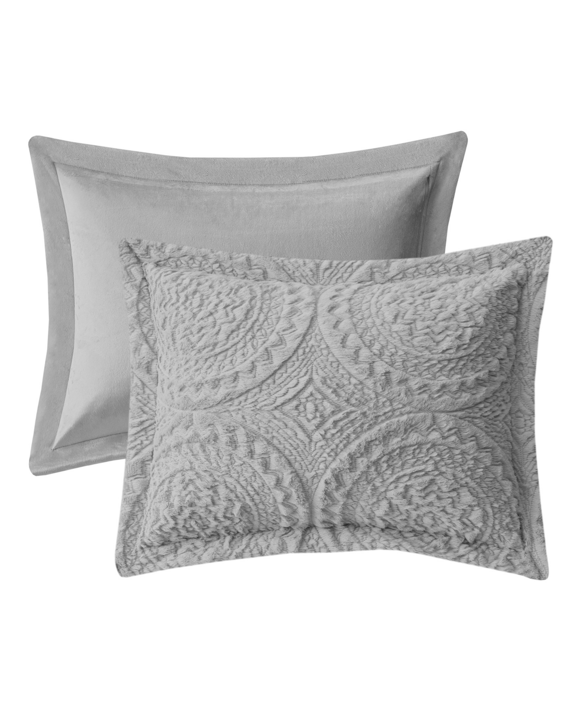Madison Park Arya Embroidered Medallion Faux Fur 3-Pc. Comforter Set, King/California King
