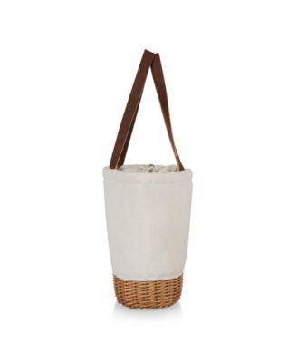 Pico Willow and Canvas Lunch Basket Bag
