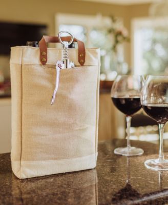 Legacy Pinot Jute 2 Bottle Insulated Wine Bag