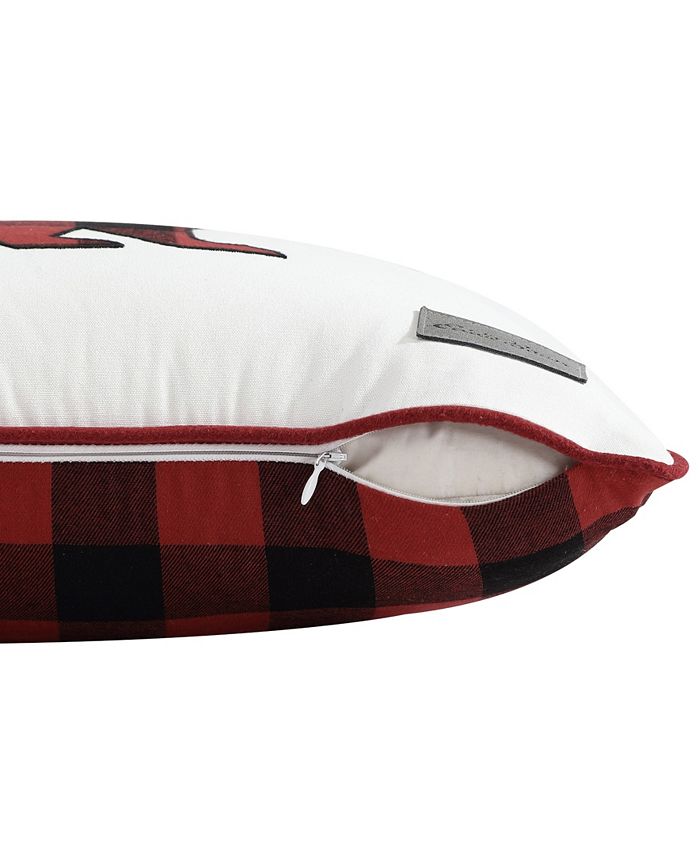 Eddie Bauer Cabin Plaid Bear Cotton Canvas 2 Piece Pillow Cover Set, 16