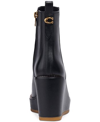 Coach wedge boots sale
