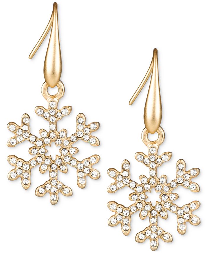 Macy's outlet snowflake earrings