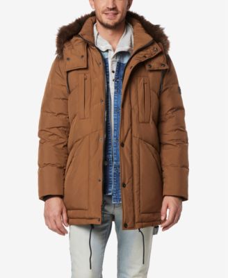 Men's Tremont Down Parka with Faux Fur Trimmed Removable Hood