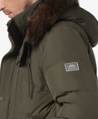 Men's Tremont Down Parka with Faux Fur Trimmed Removable Hood