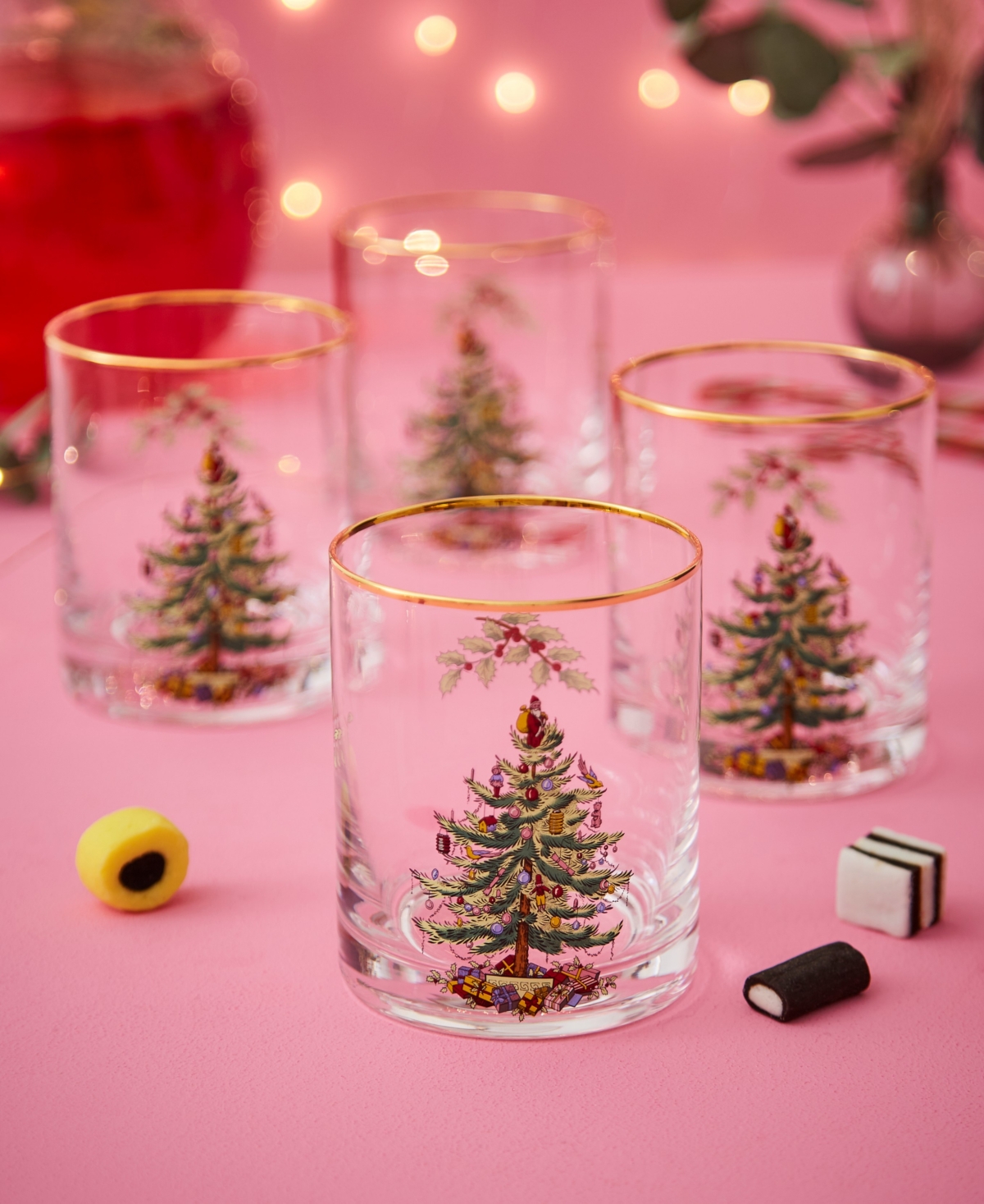 Spode Christmas Tree Set Of 4 Double Old Fashioneds In No Color