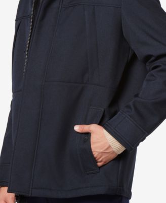 Men's Tompkins Micro-Houndstooth Fleece-Lined Soft Shell Hooded Parka