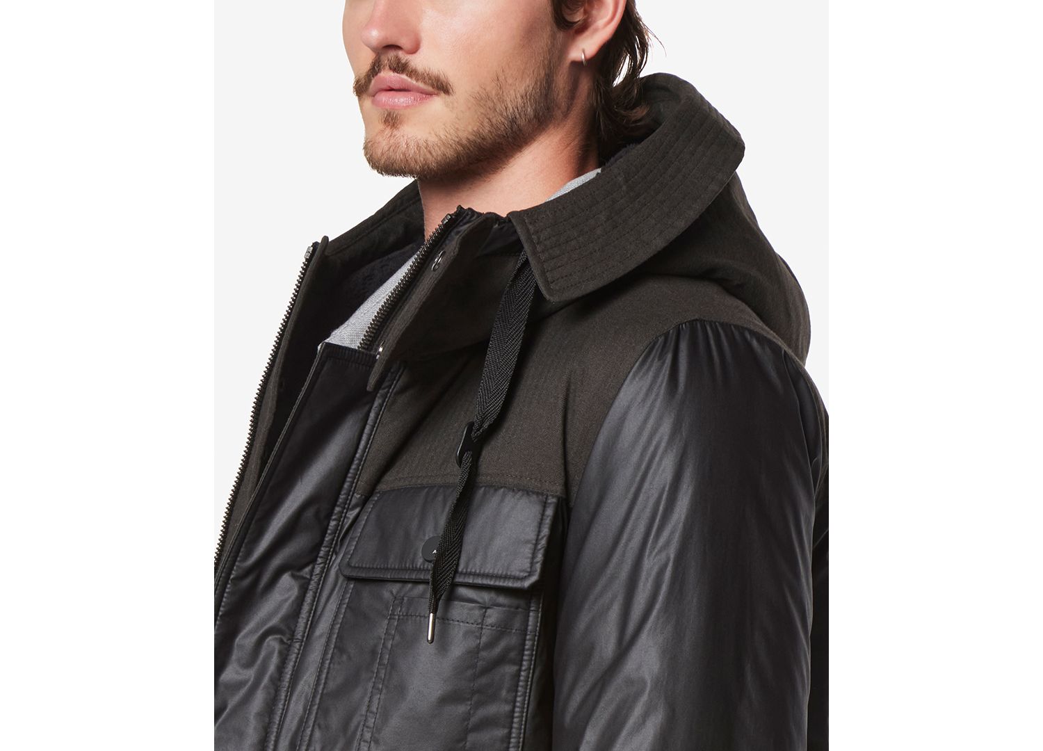 Men's Harrigan Resin & Faux Wool Combo Parka