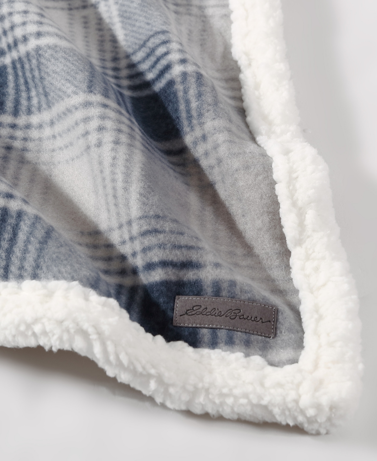 Eddie Bauer Nordic Plaid Ultra Soft Plush Fleece Reversible Oversized Throw, 70" x 50"