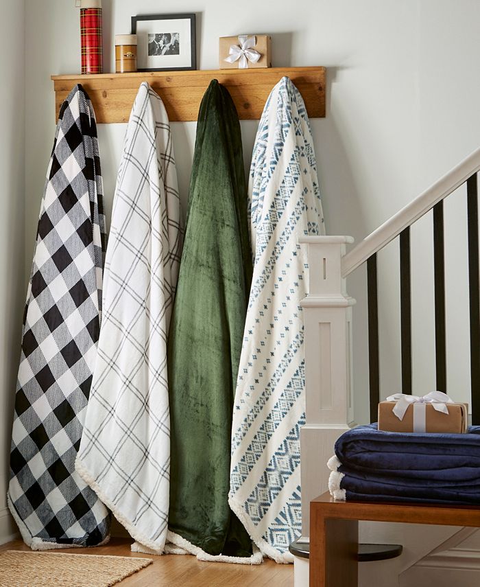 Eddie Bauer Cabin Plaid Ultra Soft Plush Fleece Reversible Full/Queen