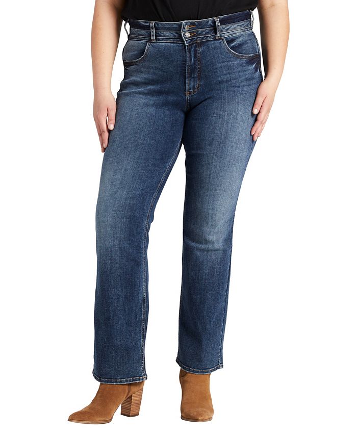 Silver Jeans Co. Plus Size Avery High Rise Slim Bootcut Jeans - Macy's