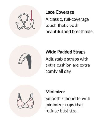 Women's Full Figure Plus Size MagicLift Wirefree Minimizer Support Bra 1003