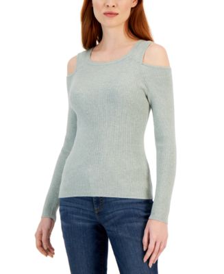 I.N.C. International Concepts Women s Ribbed Cold Shoulder Sweater Created for Macy s Macy s